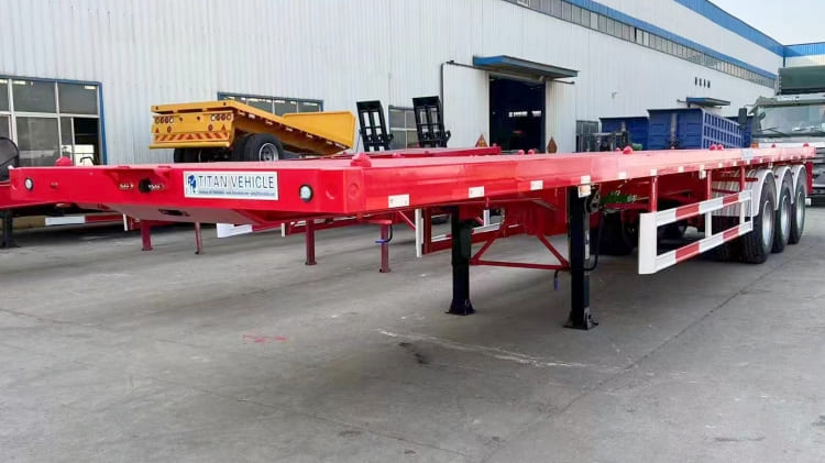 3 Axle 40 Foot Semi Trailer Flat Bed Trailer Truck for Sale in Burundi