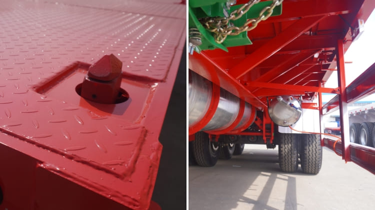 3 Axle 40 Foot Semi Trailer Flat Bed Trailer Truck for Sale in Burundi