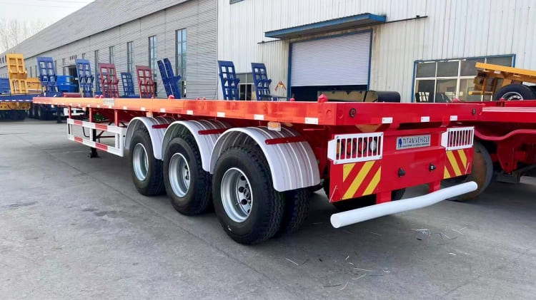 3 Axle 40 Foot Semi Trailer Flat Bed Trailer Truck for Sale in Burundi