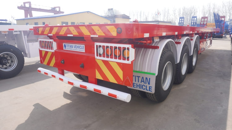 3 Axle 40 Foot Semi Trailer Flat Bed Trailer Truck for Sale in Burundi