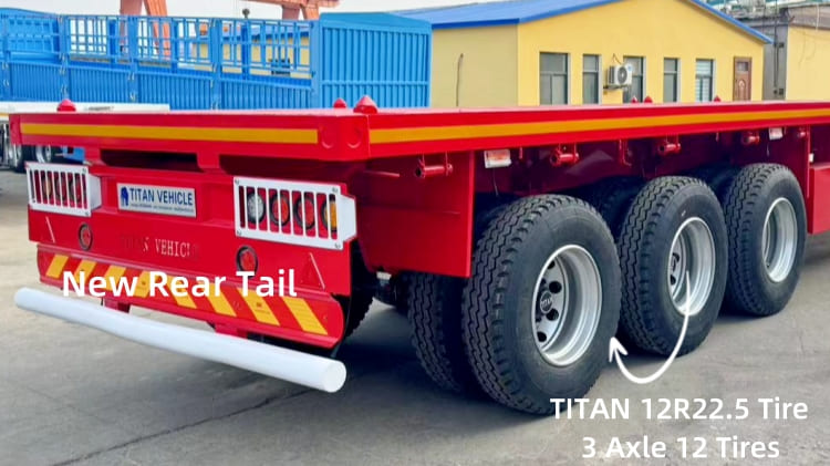 3 Axle 40Ft Flatbed Trailer for Sale in Burundi