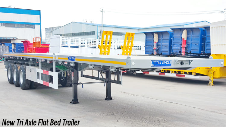 New Tri Axle Flat Bed Trailers for Sale in Burundi 