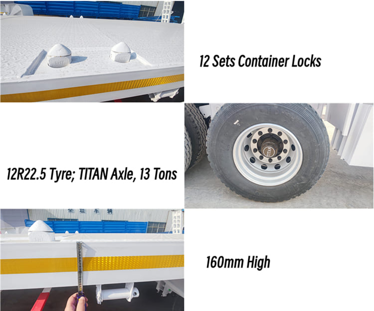 Tri Axle Flatbed Semi Truck Trailer for Sale in Burundi Bujumbura