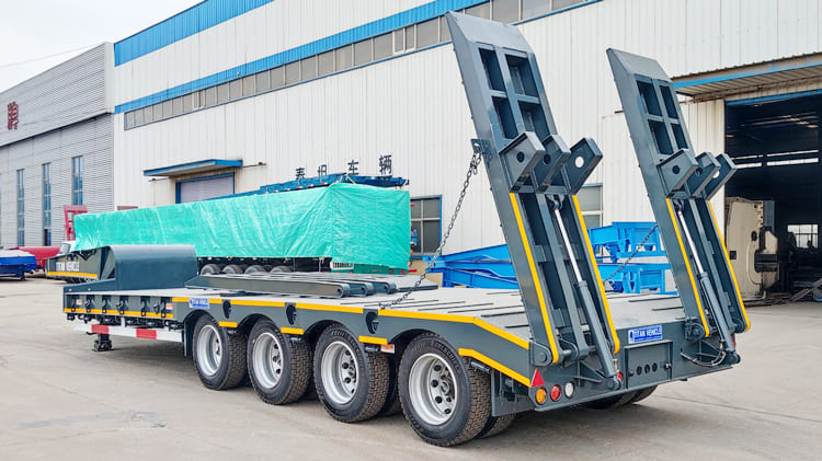 Hydraulic Low Low Bed Truck Trailer Price in Burundi Bujumbura