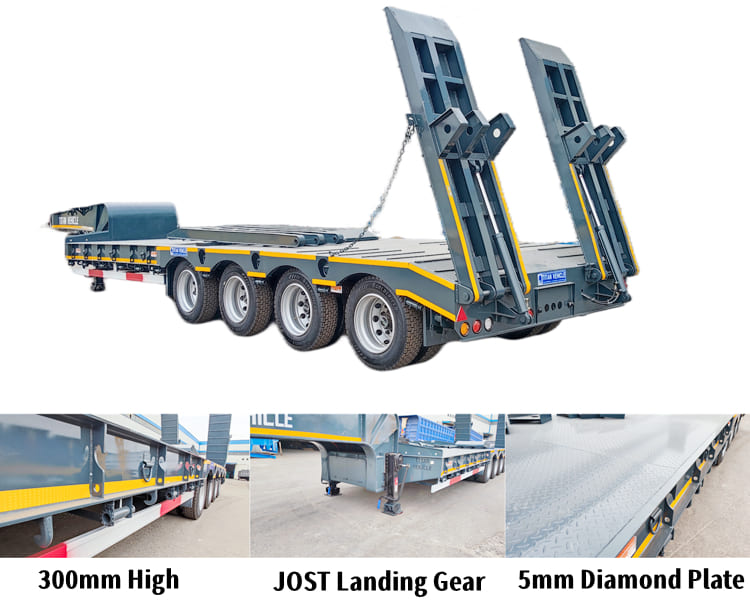 Hydraulic Low Low Bed Trailer Price in Burundi Bujumbura
