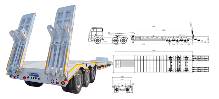 80 Tons Low Loader Trailer for Sale in Burundi