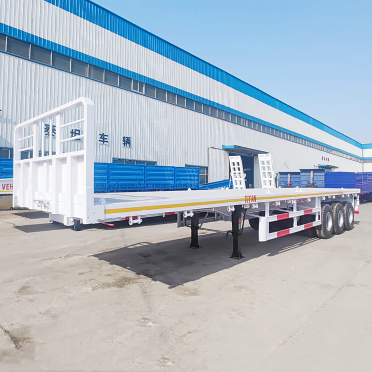 Tri Axle Flatbed Truck Trailer